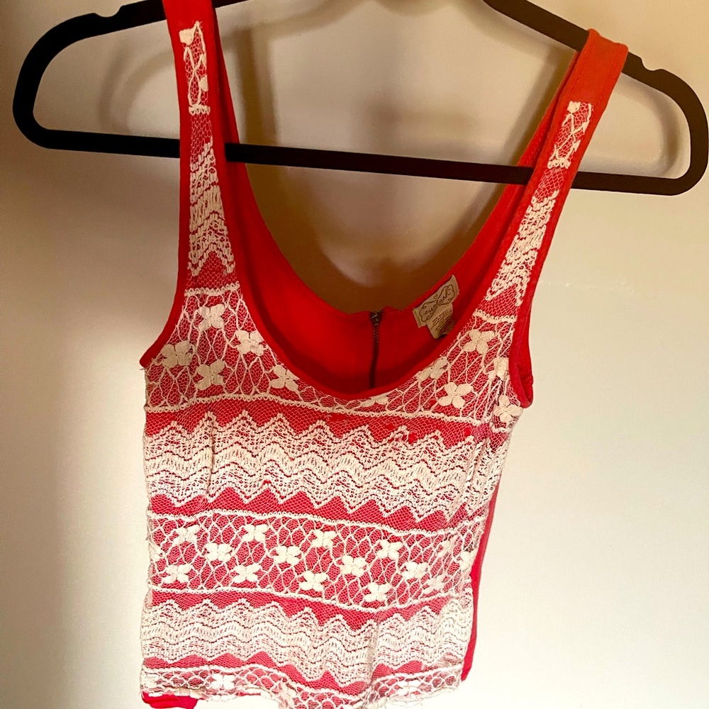 Eyelash Couture Coral Tank XS